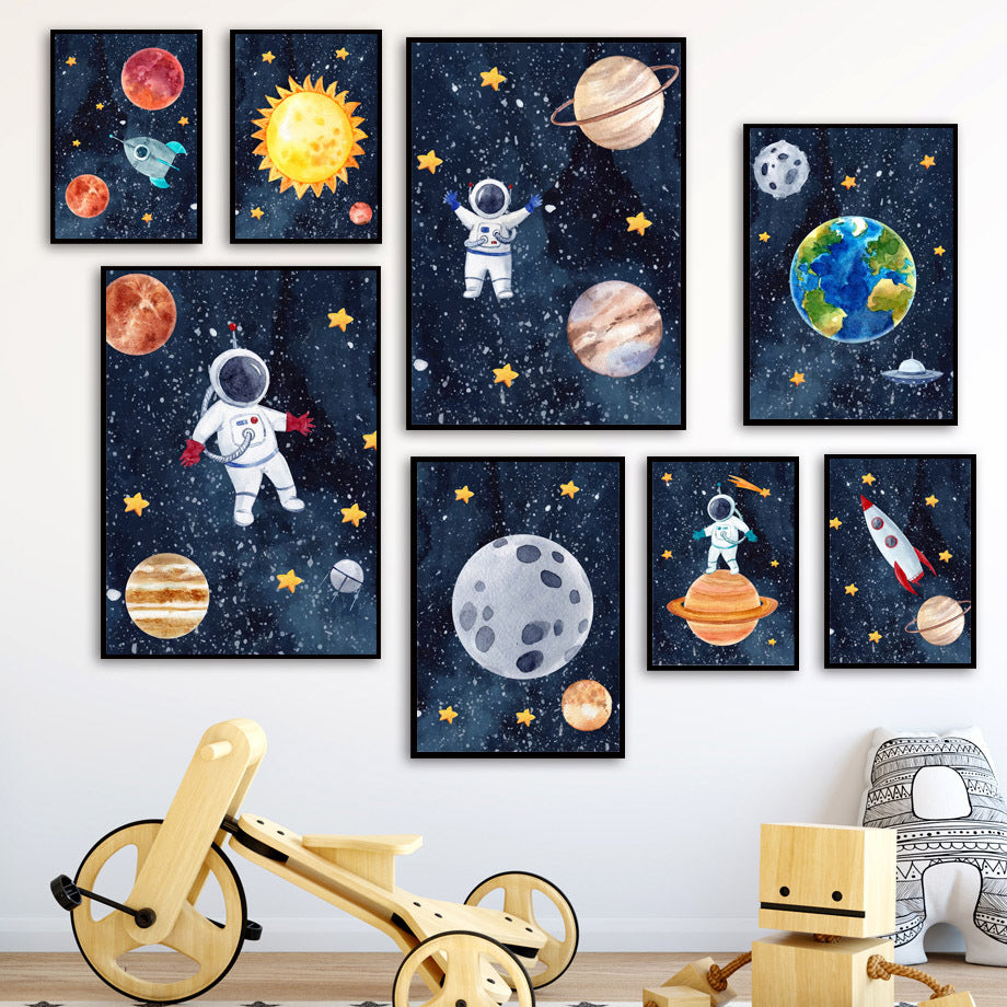 Astronaut Planeten Poster