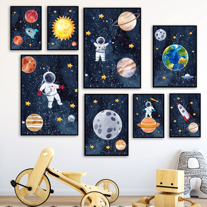 Astronaut Planeten Poster