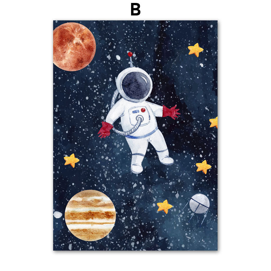 Astronaut Planeten Poster