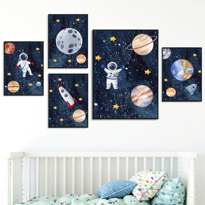 Astronaut Planeten Poster