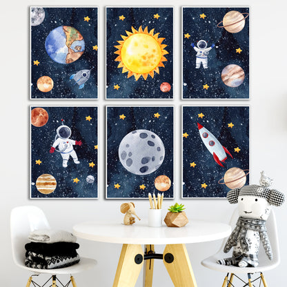 Astronaut Planeten Poster