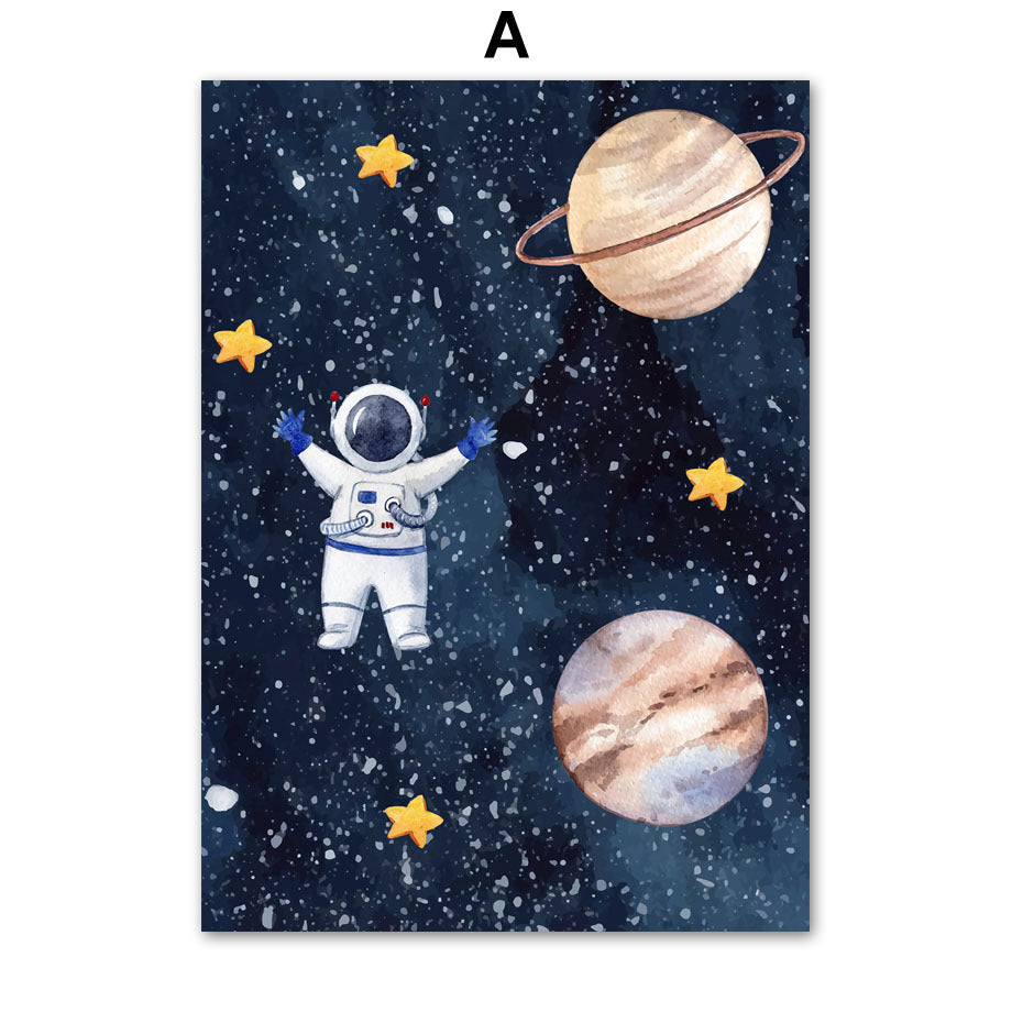 Astronaut Planeten Poster