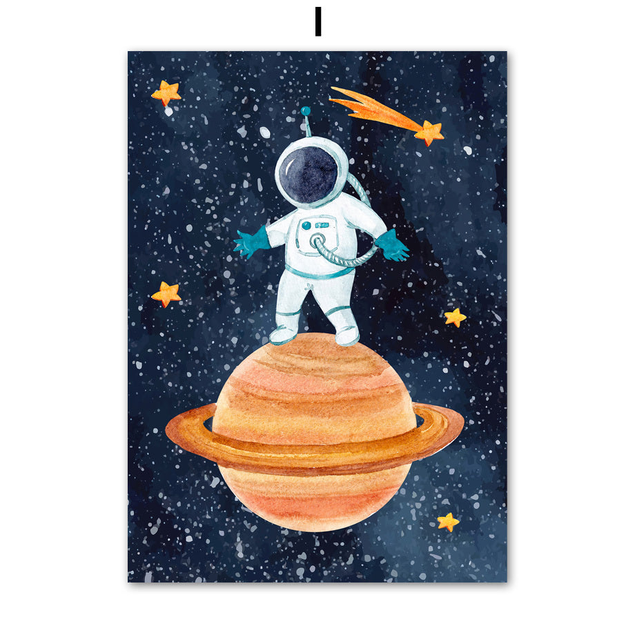 Astronaut Planeten Poster