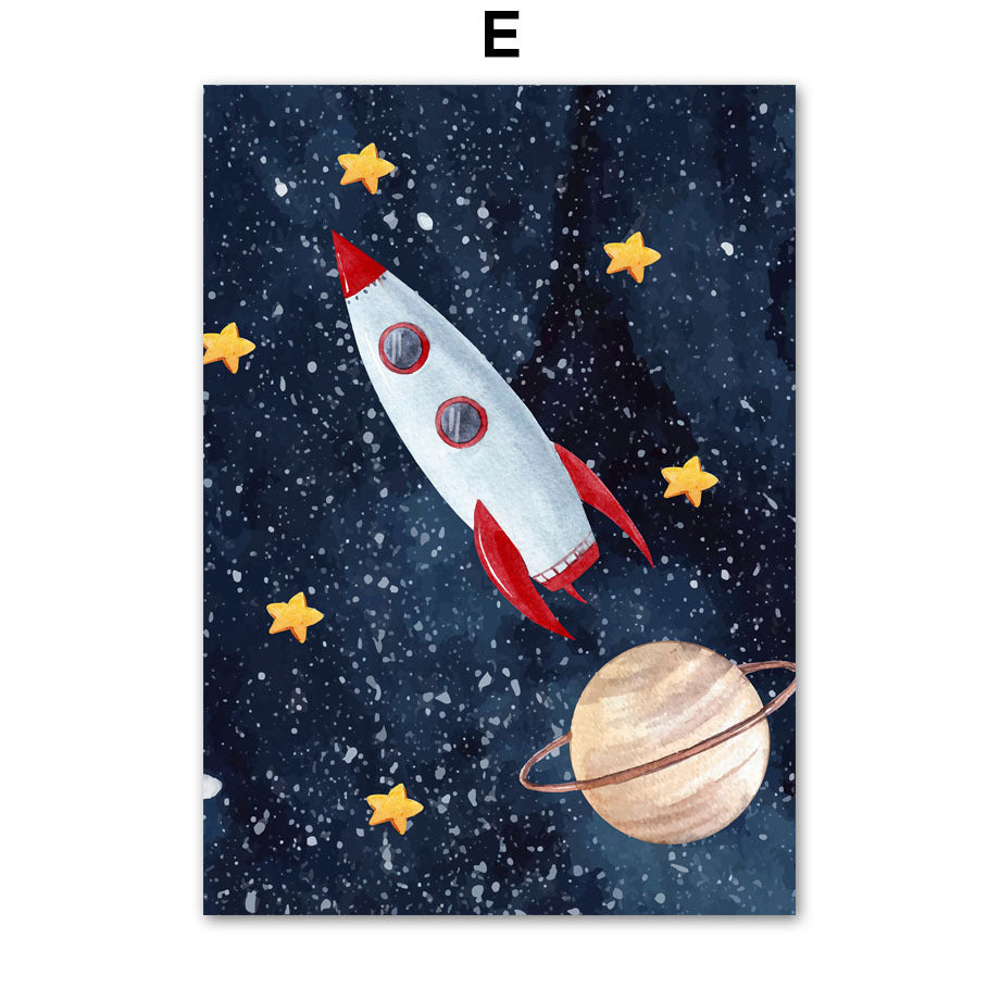 Astronaut Planeten Poster